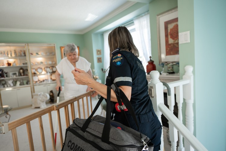 Community paramedic at a client's house